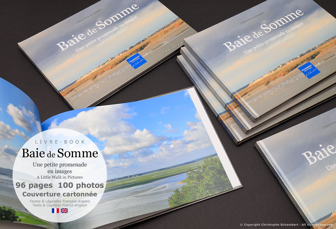 Livre Photo - Baie de Somme Une petite promenade en images - Couverture carton - Extrait panoramique baie de Somme - Christophe Schambert - Schambert Editions