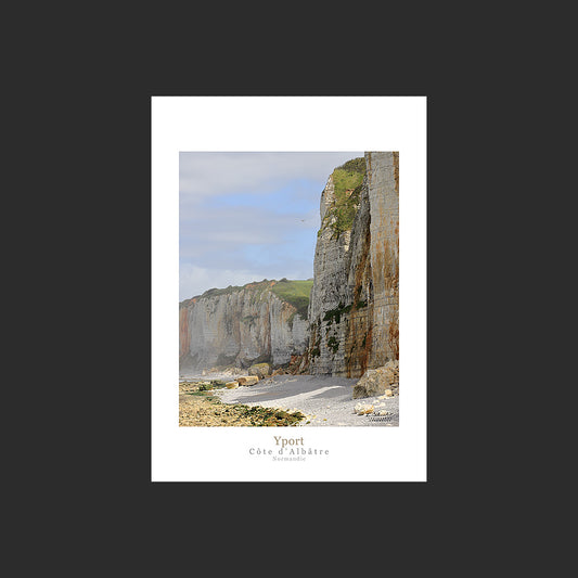 Affiche photo 2676 Les falaises à Yport en Normandie sur la Côte d'Albâtre