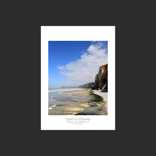 Affiche photo 2681 Fécamp depuis Yport en Normandie sur la Côte d'Albâtre