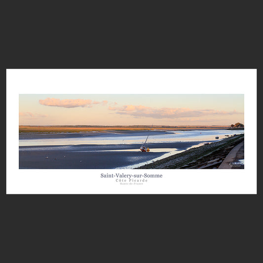 Affiche photo 2684 Saint-Valery-sur-Somme et la baie de Somme au couchant