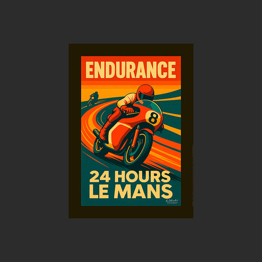 Affiche SP0254 Image art déco Le Mans moto 24 heures endurance